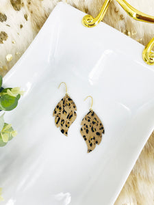 Natural Leopard Lambskin Leather Earrings - E19-2675
