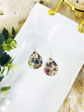 Load image into Gallery viewer, Genuine Floral Pattern Leather Earrings - E19-2680