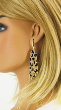 Load image into Gallery viewer, Natural Leopard Lambskin Leather Earrings - E19-2681