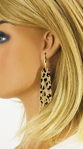 Natural Leopard Lambskin Leather Earrings - E19-2681