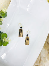 Load image into Gallery viewer, Hair On Zebra Leather Pendant Earrings - E19-2702