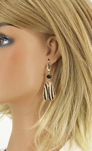 Hair On Zebra Pendant Earrings - E19-2703