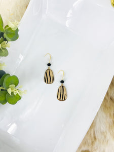 Hair On Zebra Pendant Earrings - E19-2703