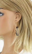 Load image into Gallery viewer, Hair On Zebra Pendant Hoop Earrings - E19-2712