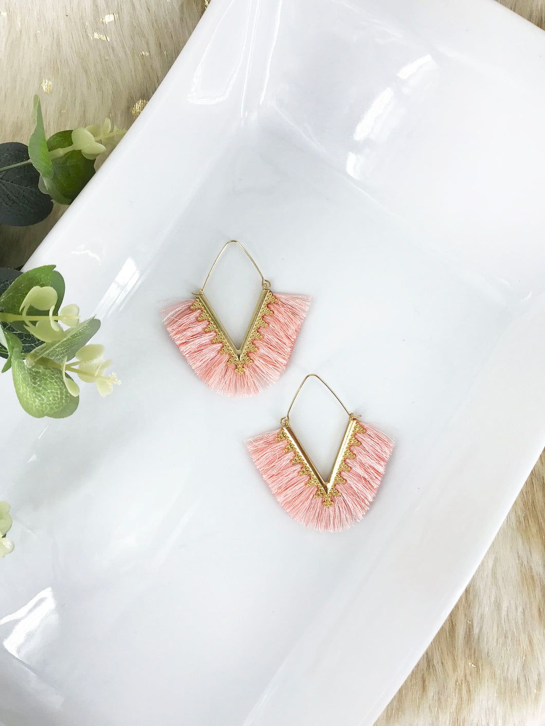 Bohemian Triangle Tassel Earrings - E19-2717