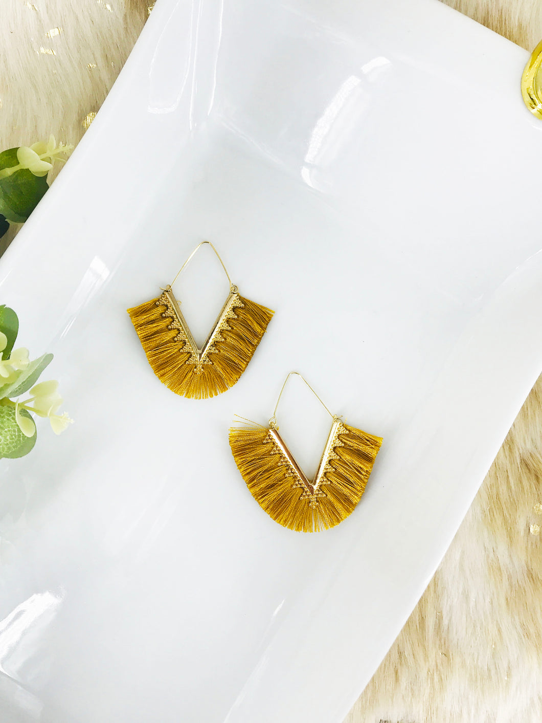 Bohemian Triangle Tassel Earrings - E19-2728