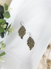 Load image into Gallery viewer, Sage Grey Alligator Leather Earrings - E19-272