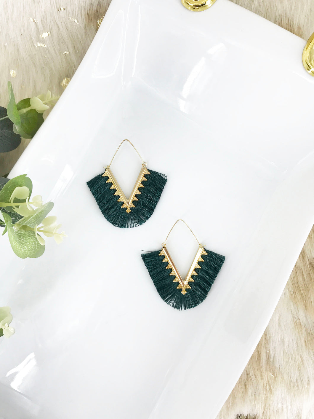 Bohemian Triangle Tassel Earrings - E19-2731
