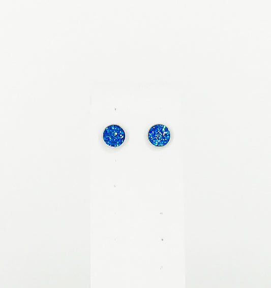 Round Druzy Stud Earrings - E19-2735