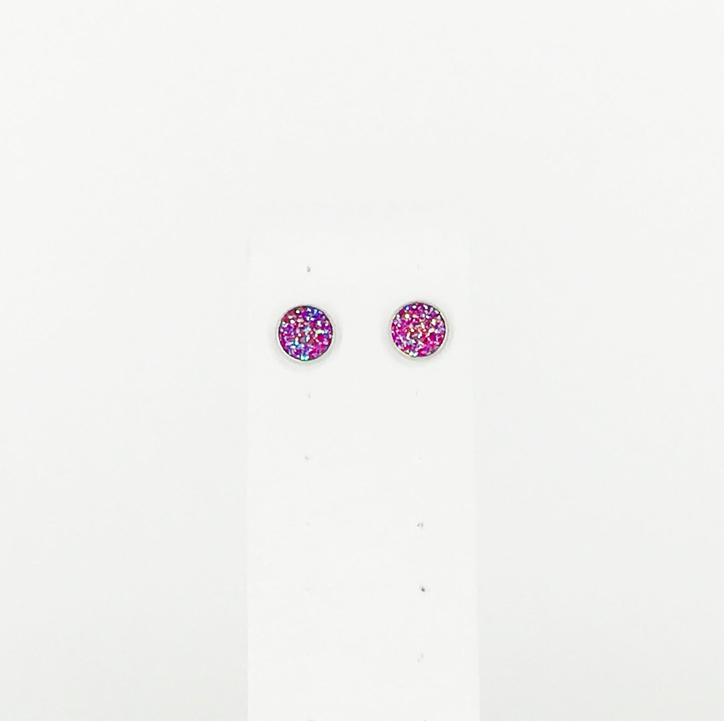 Round Druzy Stud Earrings - E19-2738