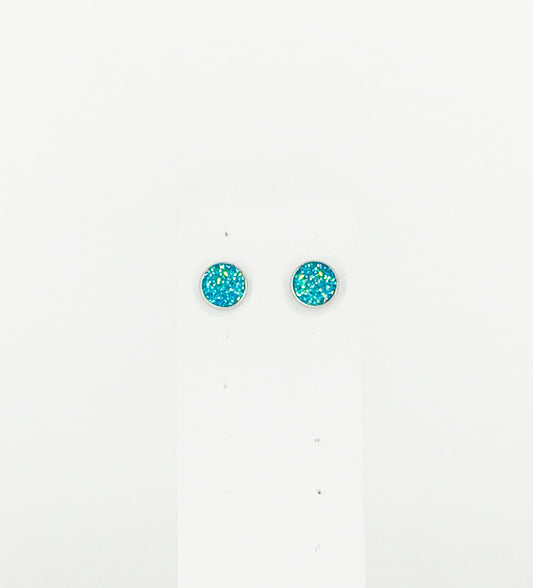 Round Druzy Stud Earrings - E19-2744
