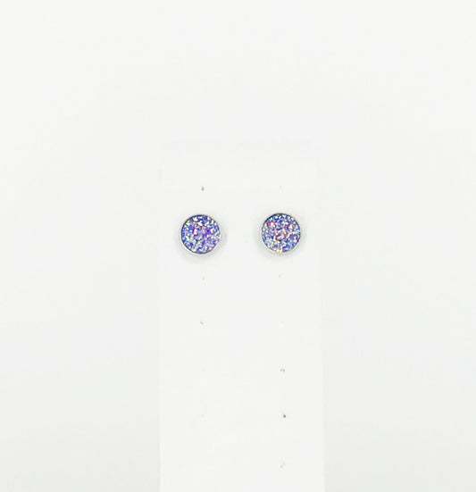 Round Druzy Stud Earrings - E19-2749