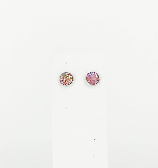 Round Druzy Stud Earrings - E19-2752