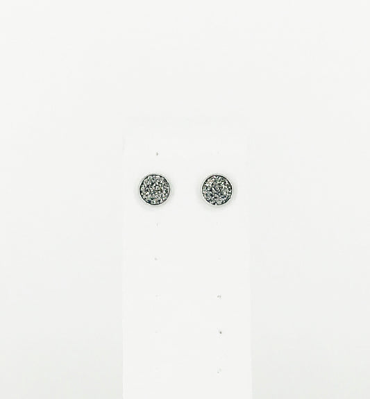 Round Druzy Stud Earrings - E19-2756