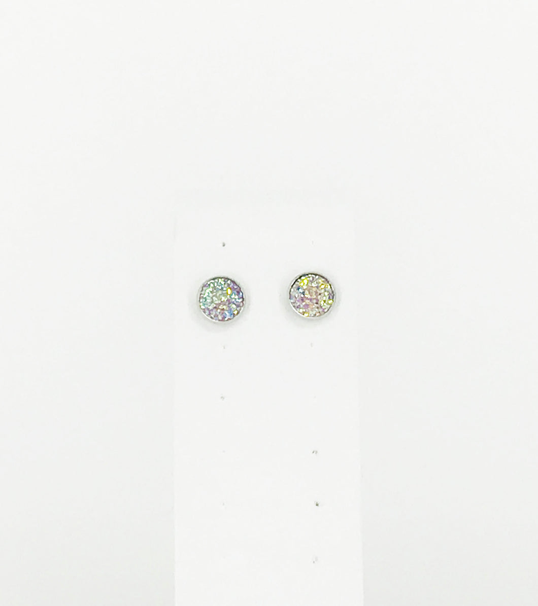 Round Druzy Stud Earrings - E19-2766