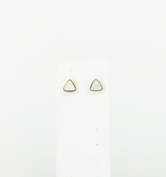 Triangle Druzy Stud Earrings - E19-2773