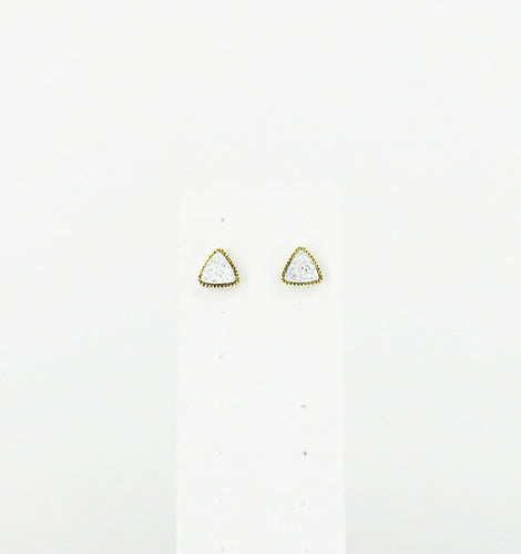 Triangle Druzy Stud Earrings - E19-2773