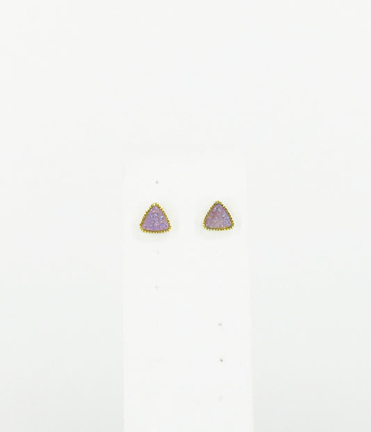 Triangle Druzy Stud Earrings - E19-2775