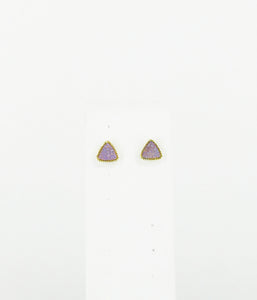 Triangle Druzy Stud Earrings - E19-2775