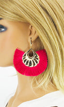 Load image into Gallery viewer, Large Fan Shaped Tassel Earrings - E19-2781