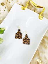 Load image into Gallery viewer, Genuine Cork on Leather Cow Tag Earrings - E19-2787