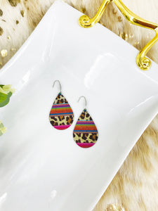 Wild Embossed Leopard Leather Earrings - E19-2807