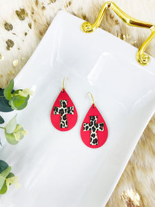 Layered Genuine Leather Earrings - E19-2815