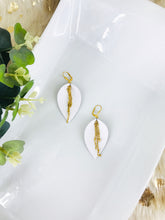 Load image into Gallery viewer, Genuine White Leather Earrings - E19-2825