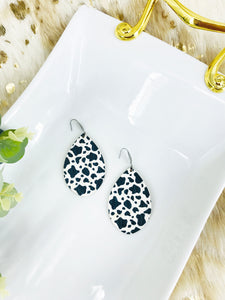 Spotted Cow Cork on Leather Earrings - E19-2827