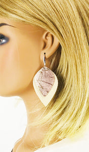 Rose Gold and Gold Faux Leather Earrings - E19-2842