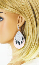 Load image into Gallery viewer, Leopard Faux Leather and Glitter Layered Earrings - E19-2849