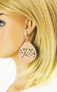 Rose Gold Mama Bear Faux Leather Earrings - E19-2851