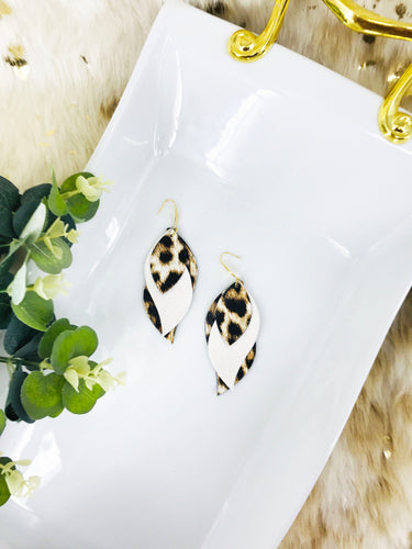 Leopard Faux Leather Layered Earrings - E19-2861