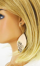 Load image into Gallery viewer, Antique White Fringe Leather Earrings - E19-2868