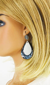 Faux Druzy and Leather Earrings - E19-2873