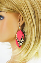 Load image into Gallery viewer, Layered Genuine Leather Earrings - E19-2892