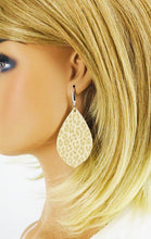 Load image into Gallery viewer, Beige Genuine Leather Earrings - E19-2904