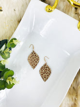 Load image into Gallery viewer, Rose Gold Leopard Leather Earrings - E19-2918