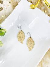 Load image into Gallery viewer, Beige Leopard Leather Earrings - E19-2922