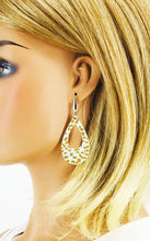 Load image into Gallery viewer, Spotted Leopard Cork on Leather Earrings - E19-2930