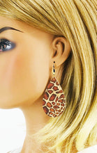Load image into Gallery viewer, Giraffe Cork Earrings - E19-2943