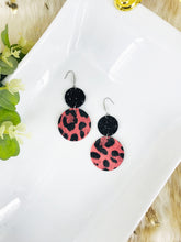 Load image into Gallery viewer, Leopard Faux Leather and Chunky Glitter Earrings - E19-2989