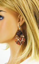 Load image into Gallery viewer, Giraffe Cork and Chunky Glitter Earrings - E19-2992