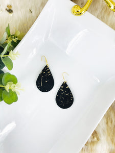 Black and Gold Cork Earrings - E19-2996