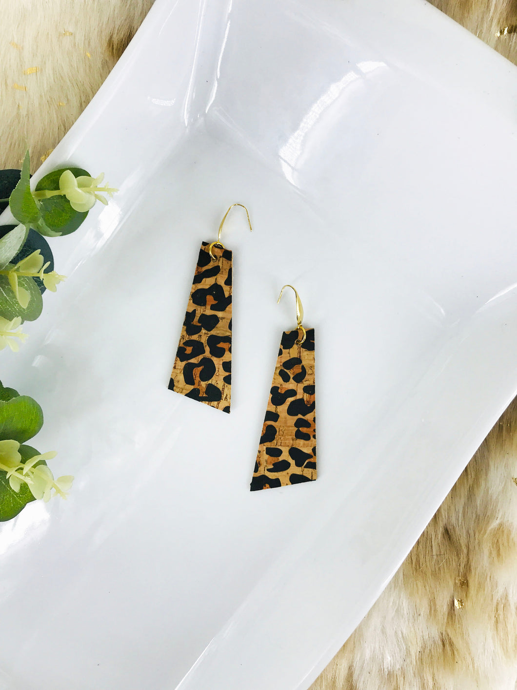 Leopard Cork Earrings - E19-3002