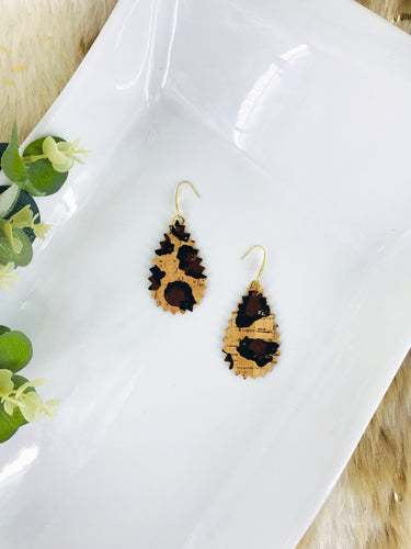 Chocolate Leopard Cork Earrings - E19-3003