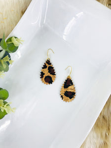 Chocolate Leopard Cork Earrings - E19-3003