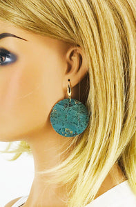 Turquoise Portuguese Cork Earrings - E19-3007