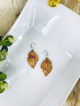 Load image into Gallery viewer, Fuchsia Speckled Cork Earrings - E19-3008