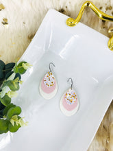 Load image into Gallery viewer, Faux Leather and Chunky Glitter Earrings - E19-3024